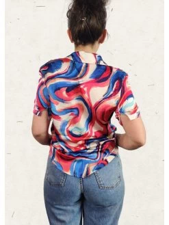 Chemisier Lynx 5 Chemisier Lynx -Élégance Soldes 7118 3 bleu blanc suzzymilly 2