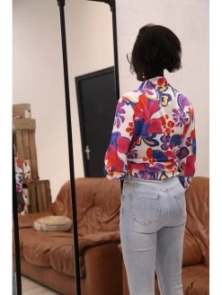 Chemise Chloé -Élégance Soldes a47 bleu violet suzzymilly 1