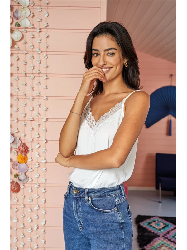 JACQUELINE DE YONG Débardeur Satiné Appa 1 JACQUELINE DE YONG Débardeur Satiné Appa