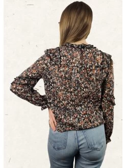 Chemisier Coline -Élégance Soldes mj79134 noir majolica 2