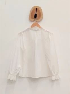 Chemisier Uni Manches Longues Scampi -Élégance Soldes r1195 blanc in april 2