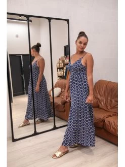 Robe Gypso -Élégance Soldes r2732 bleu in april 1