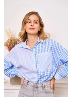 Chemise Coconut -Élégance Soldes zp289 bleu kilky 1