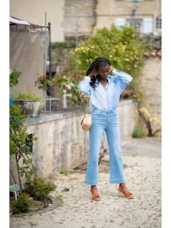 Chemise Coconut -Élégance Soldes zp289 bleu kilky 7